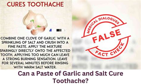 Fact Check: Can a Paste of Garlic and Salt Cure Toothache?