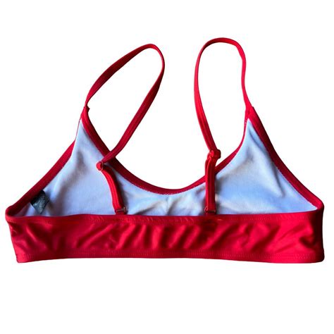 BOUTINE LA RED BIKINI TOP Cherry red swimming suit... - Depop