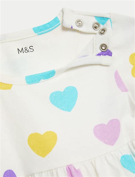 Buy Pure Cotton Heart Print Dress at Marks & Spencer