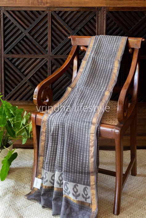 HAND BLOCK PRINTED KOTA DORIA SAREE – Vrindha Lifestyle