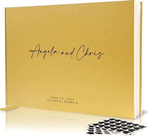 Amazon.com: Personalized Guest Book - Premium Custom Guest Signing Book ...
