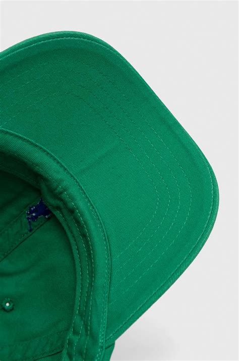 Polo Ralph Lauren czapka z daszkiem bawełniana kolor zielony 710667709 ...
