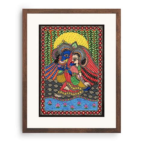 Radha Krishna Madhubani Dancing 01, Madhubani Art: Buy Madhubani ...