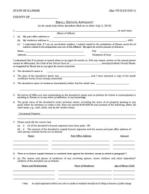 small estate affidavit il Forms and Templates - Fillable & Printable ...