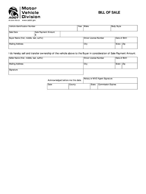 Fillable Online vehicle bill of sale with notary Fax Email Print ...