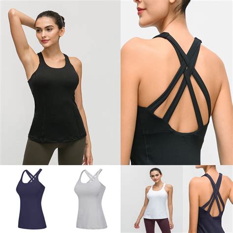 running tank tops with built in bra