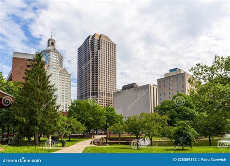 The Harford City Skyline As Seen from Bushnell Park Stock Photo - Image of city, building: 328559392