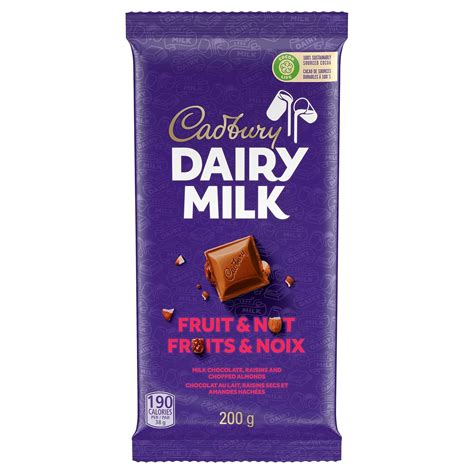Cadbury Dairy Milk Fruit & Nut Candy Bar, 200g7oz. India | Ubuy