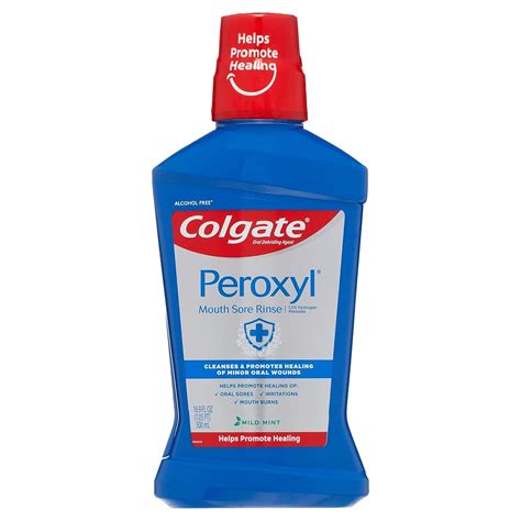 Colgate Peroxyl Mouth Sore Rinse - Mild Mint, 16.9 fl oz | Buy Now with ...