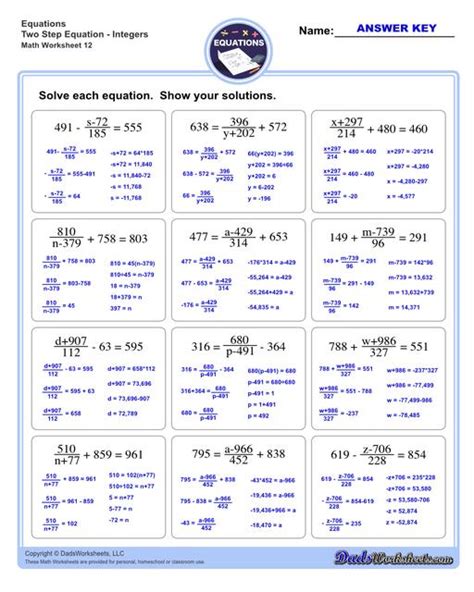 Image result for Solving a Two Step Equation with Integers
