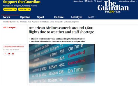 极端天气、员工短缺......美国航空公司三天内取消约1600架次航班
