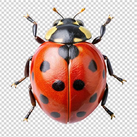 Ladybug top view isolated on transparent background | Premium AI ...