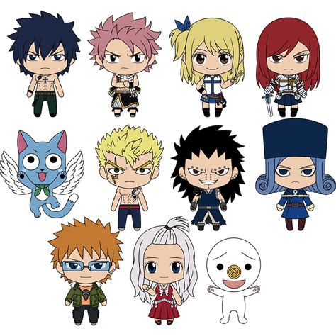 Fairy Tail 3D Foam Bag Clip Display Case of 24