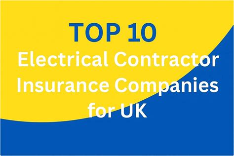 TOP 10 Electrical Contractor Insurance Companies For UK : Electrical ...