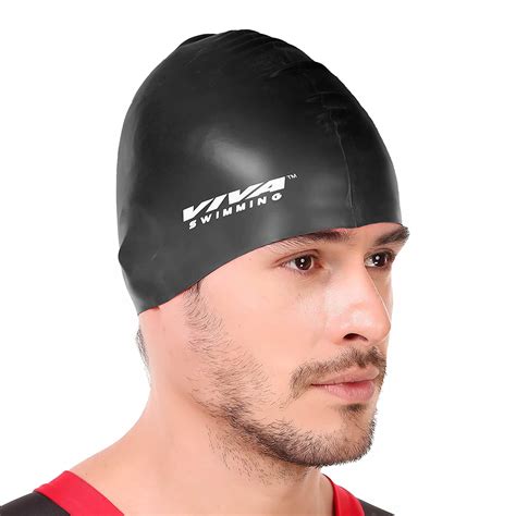 Buy Viva Sports Swimming Cap (Black) Online at Low Prices in India ...