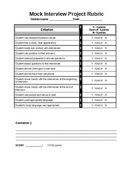 Image result for Mock Interview Printable Worksheets