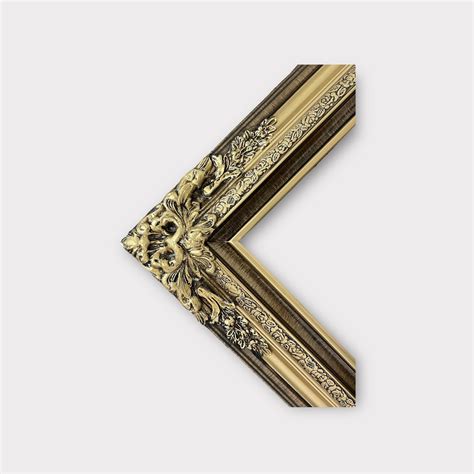 Traditional compo XL ornate corners wood frame, Vintage Gold, vintage ...