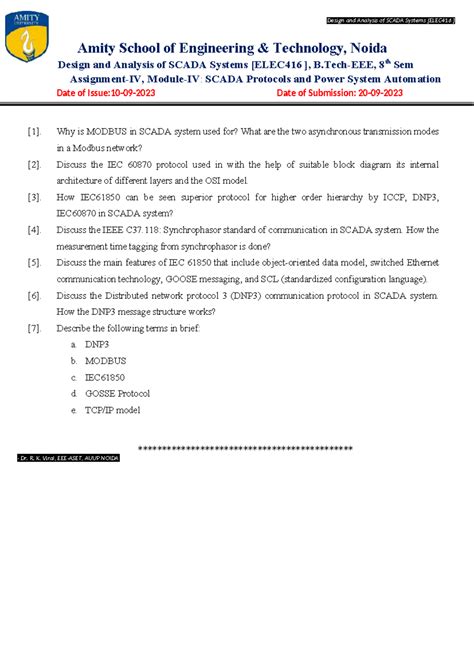 Assigement-IV-DASS - PRACTISE MATERIAL - Design and Analysis of SCADA ...