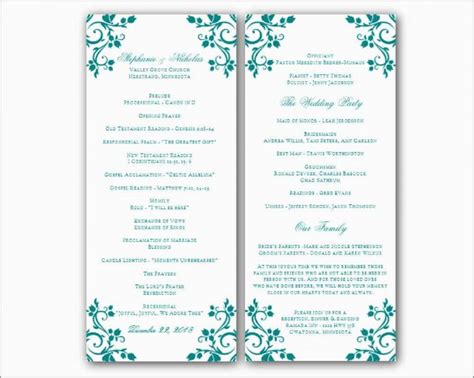 How to Make Wedding Programs On Word 的图像结果