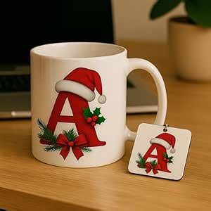 Buy Choicecases Christmas Alphabet Mug with Keychain Combo ...
