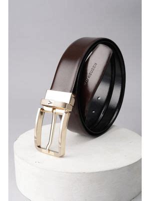 Buy Van Heusen Men Brown Solid Formal Reversible Belt (M) Online