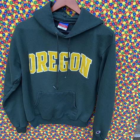 Vintage Champion Oregon Ducks hoodie Size- Small... - Depop