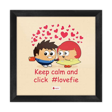 Indigifts IA Valentine Day Gift Keep Calm Quote Printed Beige Poster ...