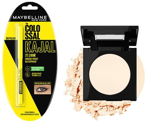 Buy Maybelline New York Colossal Kajal, Black, 0.35G And Fit Me Matte ...