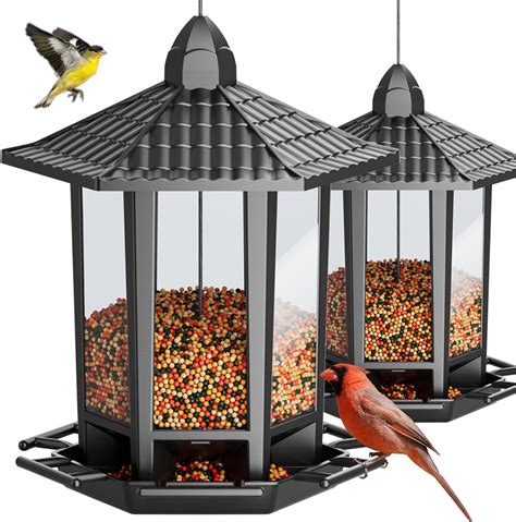 Amazon.com : Birdream 2 Pack Bird Feeders for Outdoor Hanging, Retro ...