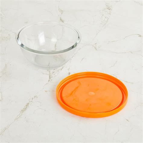Buy Tuscany Glass Bowl with Lid- 400ml - Set of 3 from Home Centre at ...