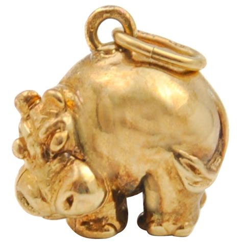 Vintage Horse Head Equestrian 14K Gold Charm Pendant at 1stDibs