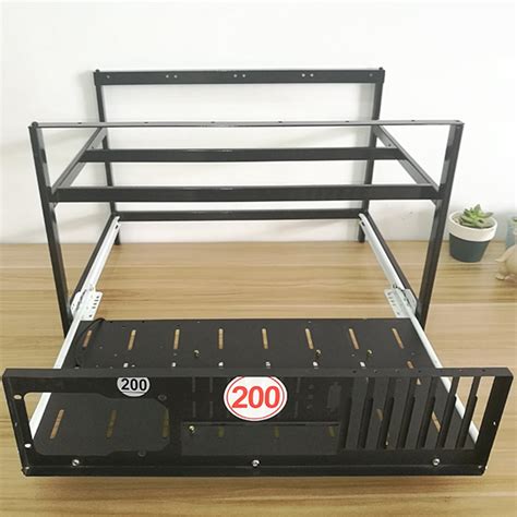Open Air Mining Miner Rig Frame Case 6-GPU Drawer Design for ETH ...