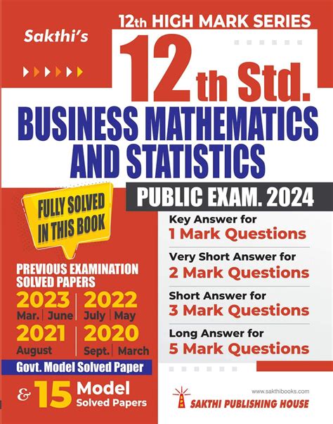 Routemybook - Buy 12th Sakthi Business Mathematics and Statistics Model ...