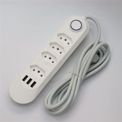 Power Strip Surge Protector Brazil Plug Outlets Electric Socket 2 USB ...