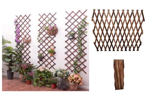 Makeup Toy Expandable Wooden Garden Fence Portable Extendable Wicker ...