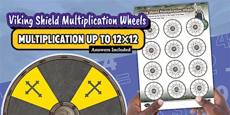 👉 Viking Shield Multiplication Wheels - KS2
