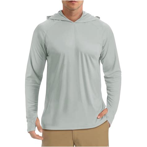 Men's Sun Shirts UPF 50+ Protection Hoodie Long Sleeve Sunscreen ...