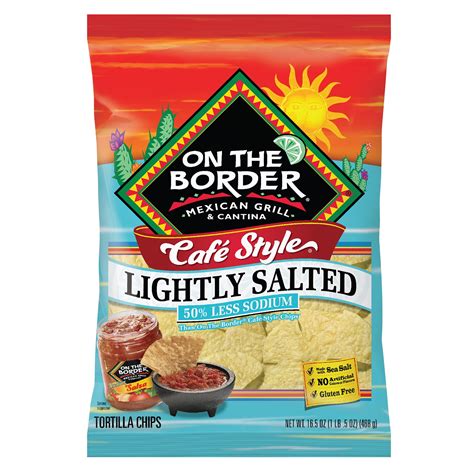 On The Border Cafe Style Lightly Salted Corn Tortilla Chips, Gluten ...