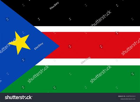 Flag South Sudan Design Horizontal Tricolour Stock Illustration ...
