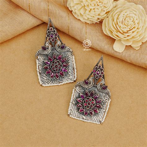 Silver Earrings – aham jewellery | handcrafted silver jewellery