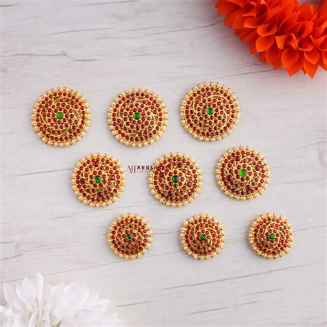 Traditional Kemp 9 Pieces Jadai Billai – AJ Punnagai