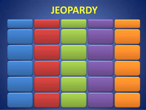 Sample Template of Jeopardy Powerpoint Free Download