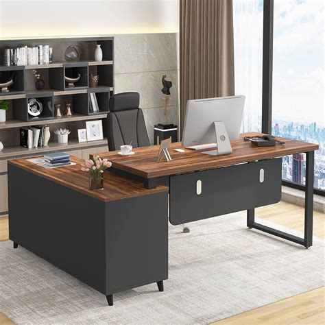 Tribesigns L Shaped Desk with 2 Drawers, 55 Inch India | Ubuy