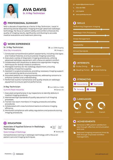 X Ray Technician Job Description