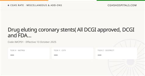 Drug eluting coronary stents( All DCGI… · CGHS Rate