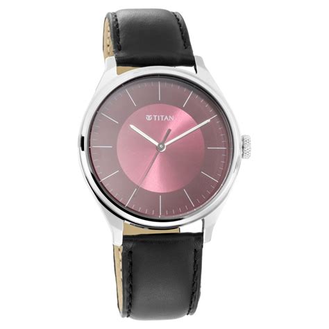 Buy Online Titan Men's Urban Edge Lustrous Maroon Dial Leather Watch ...