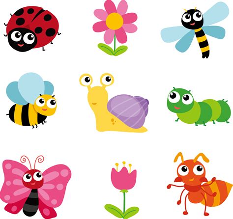 Download Insect Cartoon Clip Art - Caterpillar To Butterfly Cute - Full ...