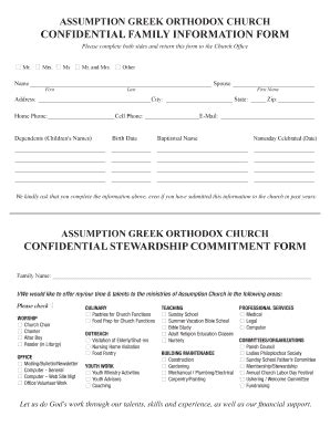 Fillable Online assumptionchicago To download the Stewardship Family ...