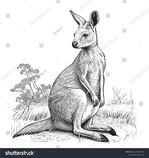 Simple Kangaroo Outline