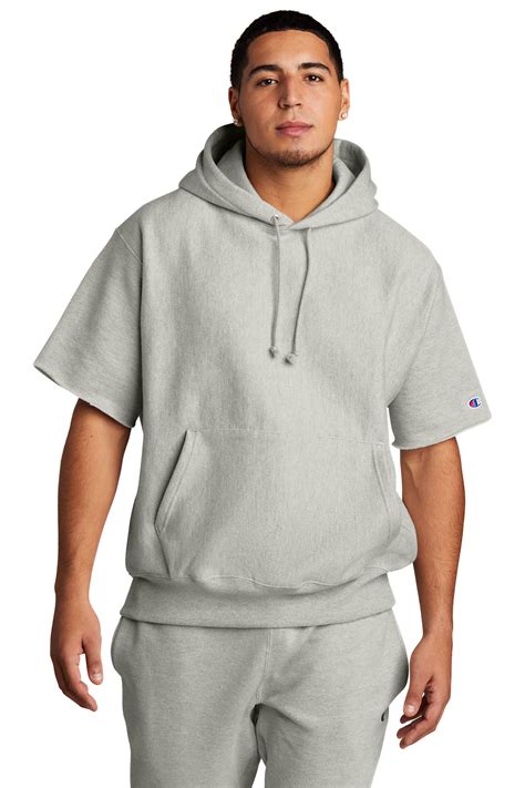 Champion Reverse Weave Short Sleeve Hooded Sweatshirt | Product ...